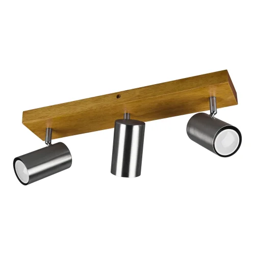 FOCO GRAFTON DE 3 LUCES MARRÓN CLARO NÍQUEL MATE FOCO GRAFTON DE 3 LUCES MARRÓN CLARO NÍQUEL MATE
