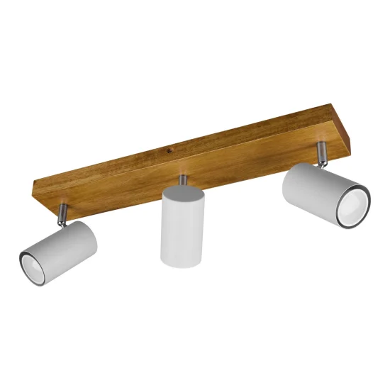 FOCO GRAFTON DE 3 LUCES MARRÓN CLARO BLANCO 2