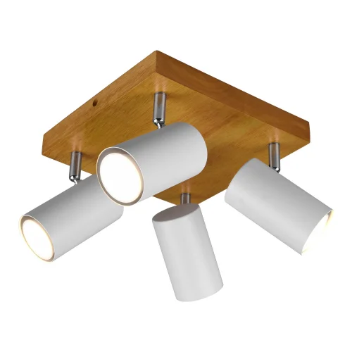 PLAFÓN DE TECHO GRAFTON 4 LUCES MARRÓN CLARO BLANCO PLAFÓN DE TECHO GRAFTON 4 LUCES MARRÓN CLARO BLANCO