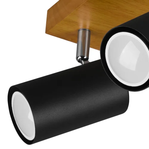 PLAFÓN DE TECHO GRAFTON 4 LUCES MARRÓN CLARO NEGRO PLAFÓN DE TECHO GRAFTON 4 LUCES MARRÓN CLARO NEGRO