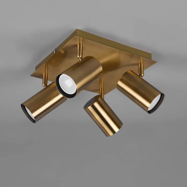 PLAFÓN DE TECHO GRAFTON 4 LUCES LATÓN ANTIGUO PLAFÓN DE TECHO GRAFTON 4 LUCES LATÓN ANTIGUO