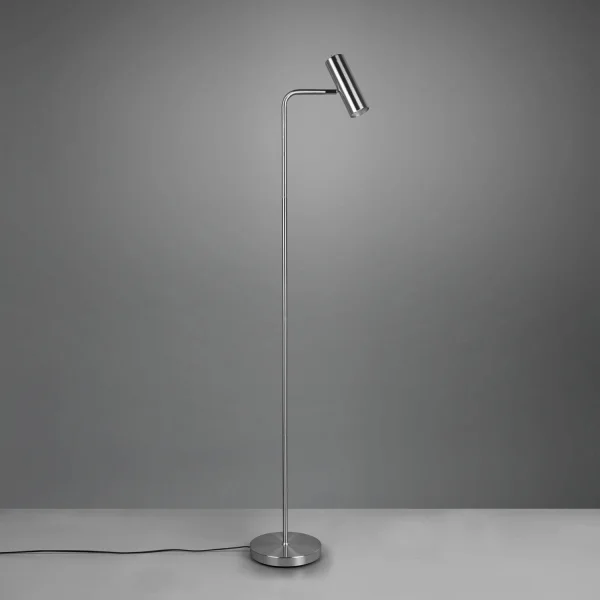 LÁMPARA DE PIE GRAFTON NÍQUEL MATE LÁMPARA DE PIE GRAFTON NÍQUEL MATE