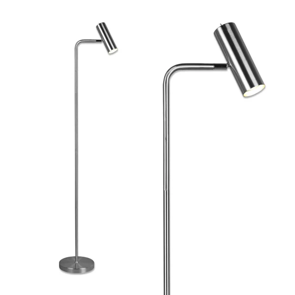 LÁMPARA DE PIE GRAFTON NÍQUEL MATE LÁMPARA DE PIE GRAFTON NÍQUEL MATE