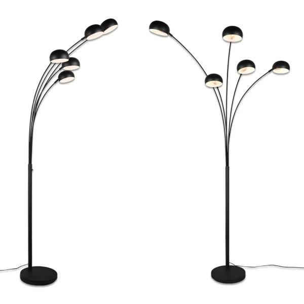 LÁMPARA DE PIE 5 LUCES NEGRO E14 JULIANA