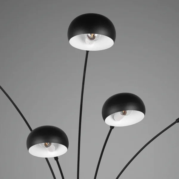 LÁMPARA DE PIE 5 LUCES NEGRO E14 JULIANA