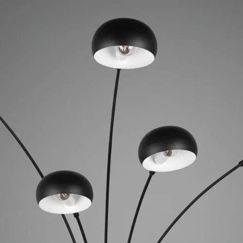 LÁMPARA DE PIE 5 LUCES NEGRO E14 JULIANA