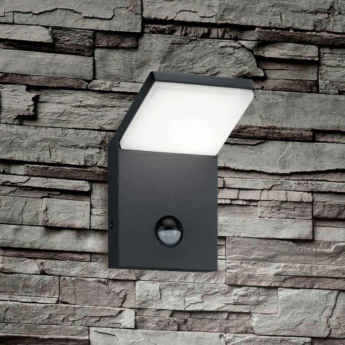 APLIQUE EXTERIOR LED 9 W 3000K ANTRACITA C/SENSOR IP54 CROCUS