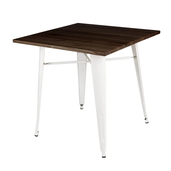 MESA JOSEPHINE BLANCA MADERA HAYA OSCURA 2