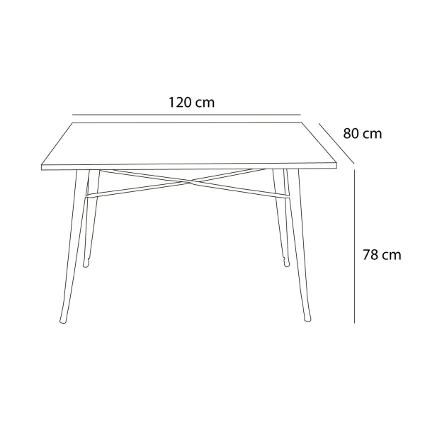 MESA JOSEPHINE BLANCA MADERA HAYA OSCURA 120 CM MESA JOSEPHINE BLANCA MADERA HAYA OSCURA 120 CM