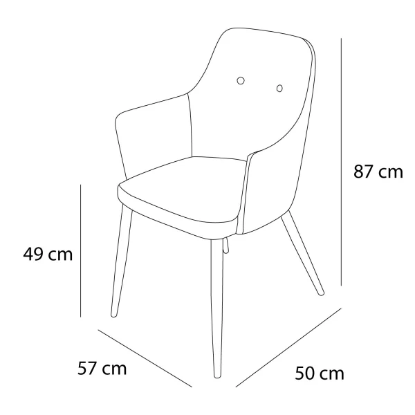 SILLÓN GUNNAR GRIS PATAS NEGRAS SILLÓN GUNNAR GRIS PATAS NEGRAS