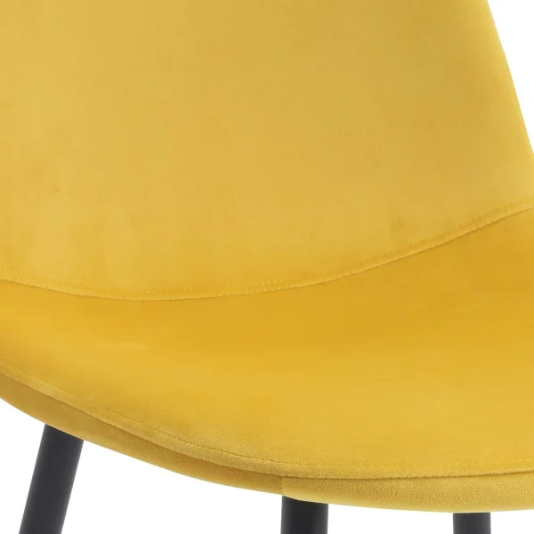 SILLA STENMARK MOSTAZA PATAS COLOR NEGRO SILLA STENMARK MOSTAZA PATAS COLOR NEGRO