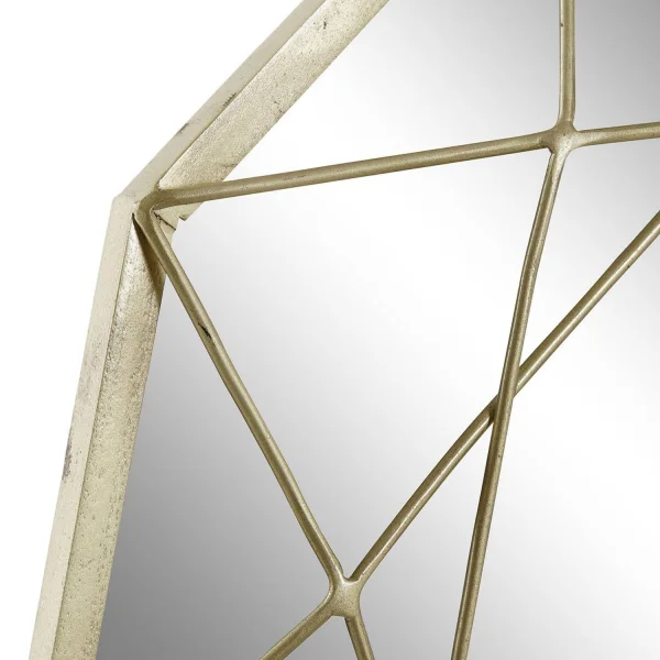 ESPEJO HIERRO DORADO MATE IZAN