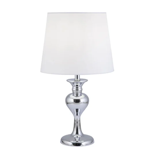 LÁMPARA DE MESA CROMO E27 CONSTANZA