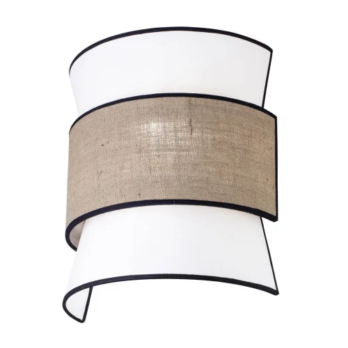 APLIQUE DE PARED 2 LUCES BLANCO/TOSTADO PAOLA