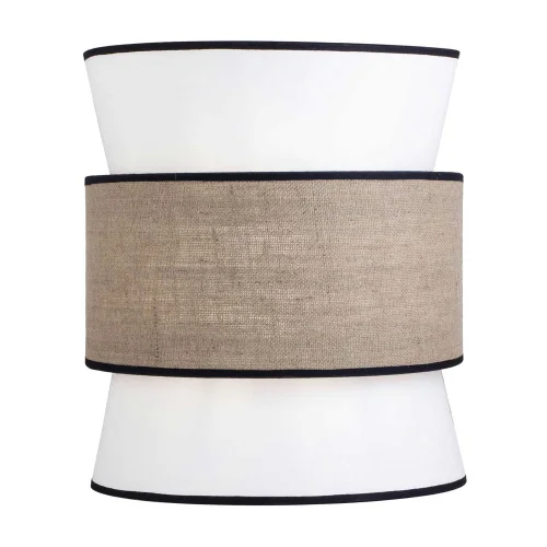 APLIQUE DE PARED 2 LUCES BLANCO/TOSTADO PAOLA