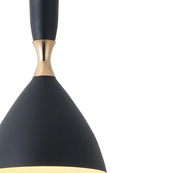 LÁMPARA DE TECHO NEGRO/DORADO BRICE