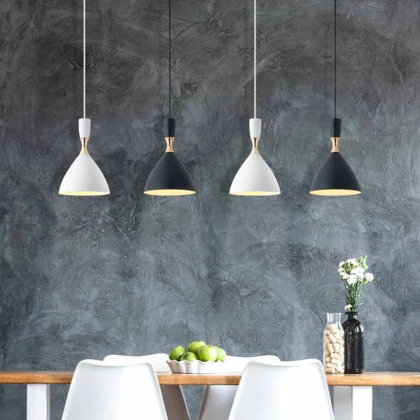 LÁMPARA DE TECHO NEGRO/DORADO BRICE