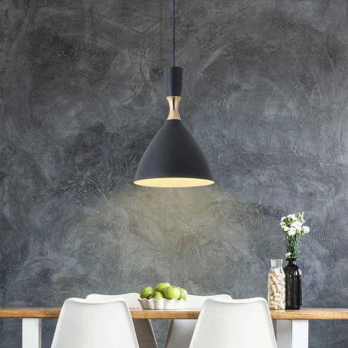 LÁMPARA DE TECHO NEGRO/DORADO BRICE