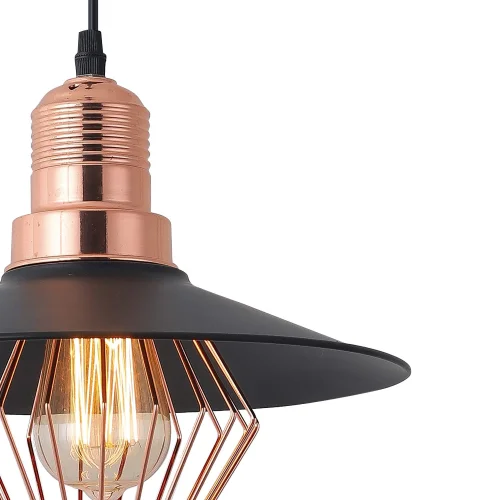 LÁMPARA DE TECHO NEGRO/ORO ROSA LOIS