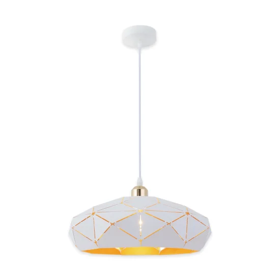 LÁMPARA DE TECHO BLANCO/DORADO KESHI 2