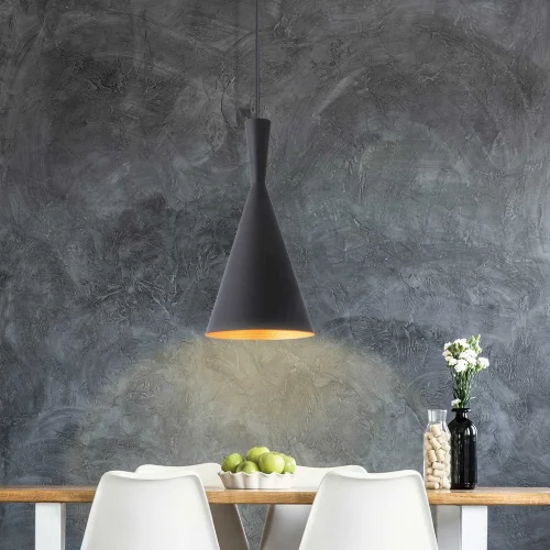 LÁMPARA DE TECHO ACERO NEGRA Ø 18,5 CM ODELL LÁMPARA DE TECHO ACERO NEGRA Ø 18,5 CM ODELL