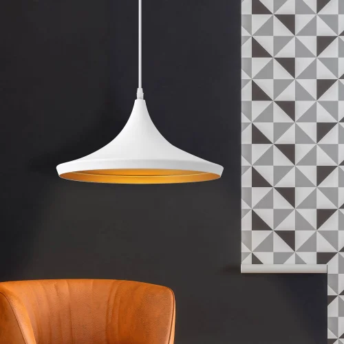 LÁMPARA DE TECHO ACERO BLANCA Ø 36 CM ODELL LÁMPARA DE TECHO ACERO BLANCA Ø 36 CM ODELL