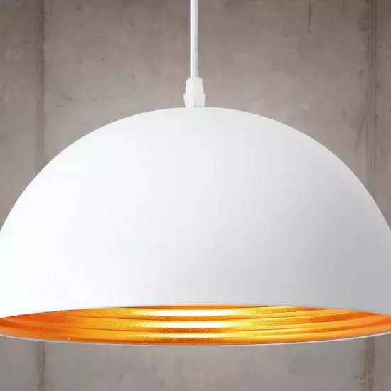 LÁMPARA DE TECHO ACERO BLANCO Ø 30 CM IRUNE 2