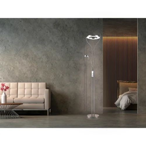 LÁMPARA DE PIE LED CAROUSEL 20W CROMO