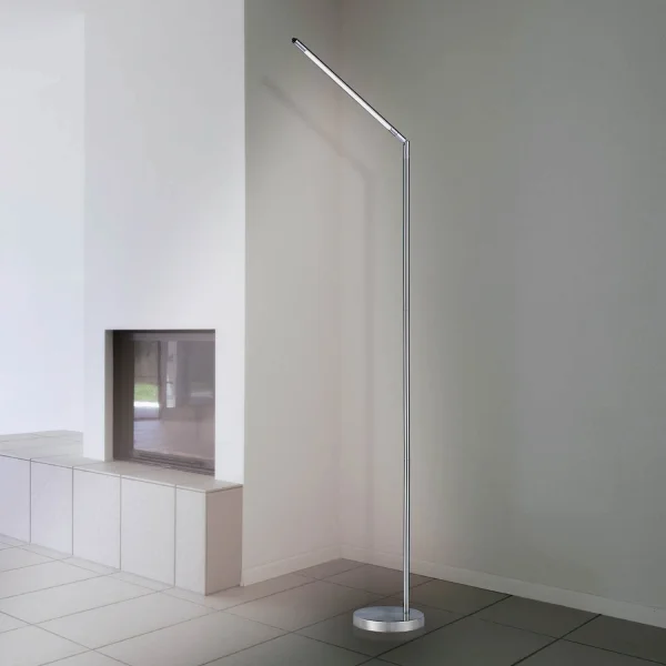 LÁMPARA DE PIE LED PERCY 6W NÍQUEL SATINADO