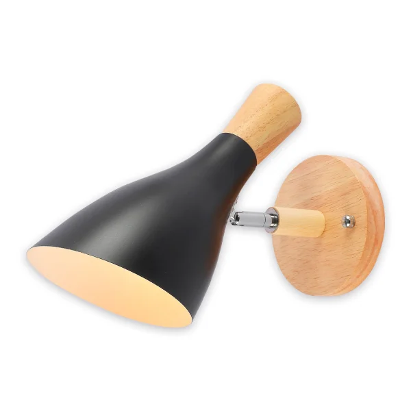 APLIQUE DE PARED MADERA/NEGRO HERDIS