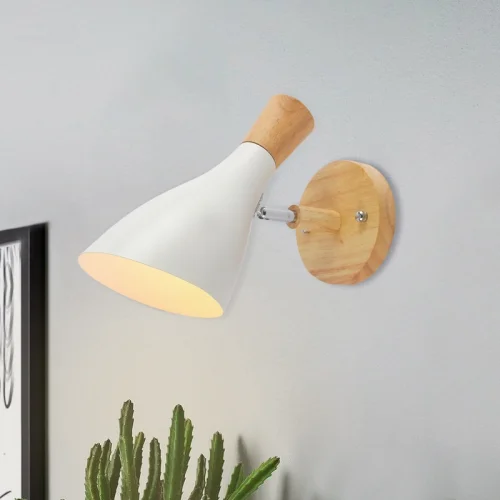 APLIQUE DE PARED MADERA/BLANCO HERDIS APLIQUE DE PARED MADERA/BLANCO HERDIS