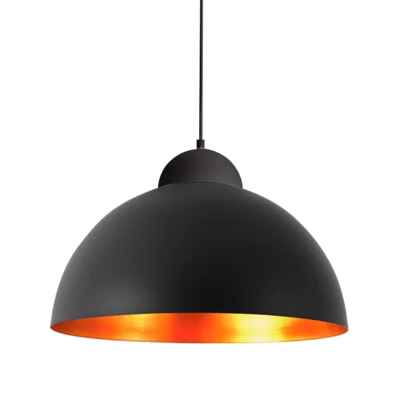 LÁMPARA DE TECHO Ø 50 CM NEGRO/DORADO MONTSERRAT