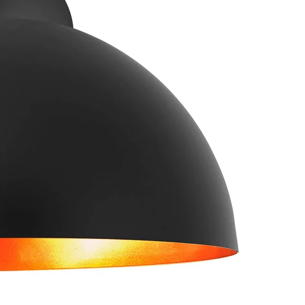 LÁMPARA DE TECHO Ø 50 CM NEGRO/DORADO MONTSERRAT