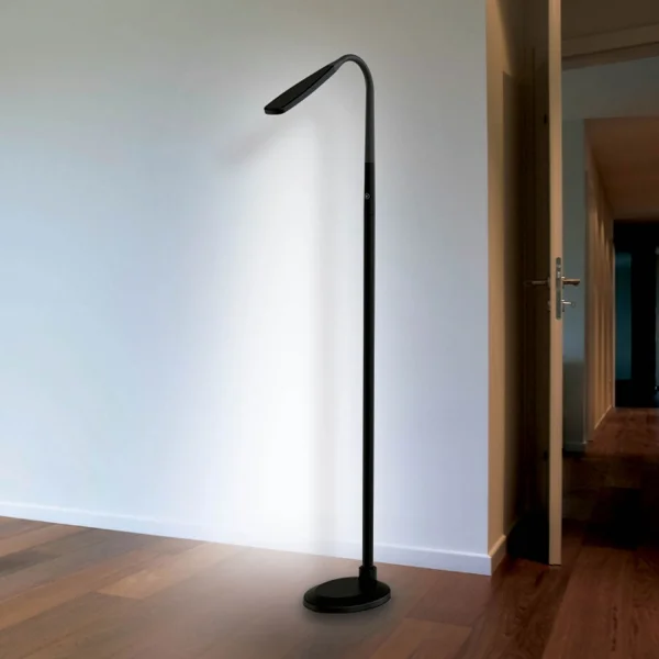 LÁMPARA DE PIE LED CANDELA 9W NEGRO