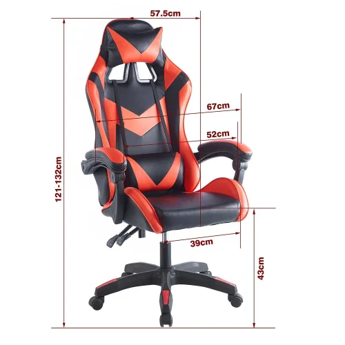 SILLA DE ESCRITORIO GAMING ROJA PHANTOM SILLA DE ESCRITORIO GAMING ROJA PHANTOM