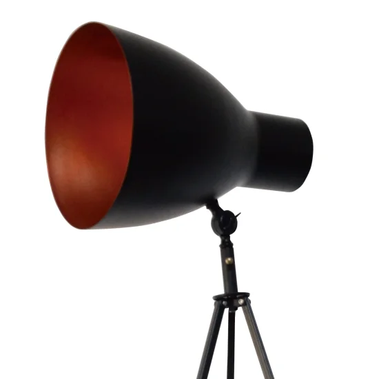 LÁMPARA DE PIE ACERO NEGRO HUDSON 2