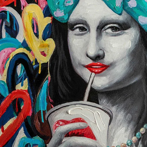 CUADRO PINTURA ACRÍLICO 90X120 GIOCONDA POP