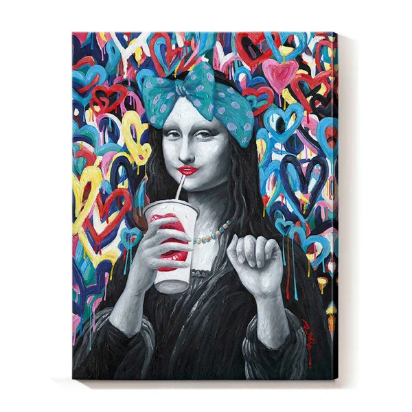 CUADRO PINTURA ACRÍLICO 90X120 GIOCONDA POP