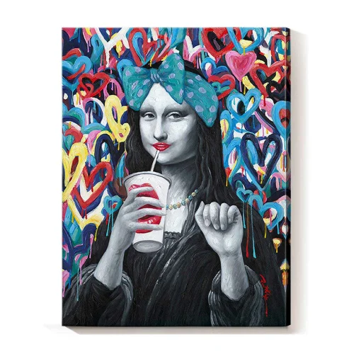 CUADRO PINTURA ACRÍLICO 90X120 GIOCONDA POP