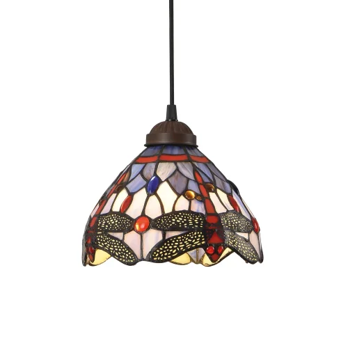 LÁMPARA DE TECHO 1 LUZ 20 CM TIFFANY LIBÉLULA