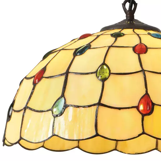 LÁMPARA DE TECHO 2 LUCES 40 CM TIFFANY JEWEL 2