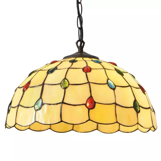LÁMPARA DE TECHO 2 LUCES 40 CM TIFFANY JEWEL