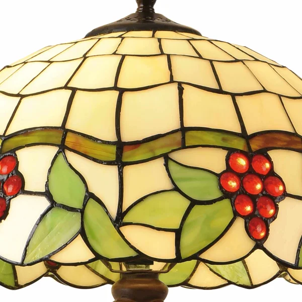 LÁMPARA DE MESA 2 LUCES 40 CM TIFFANY GRAPE