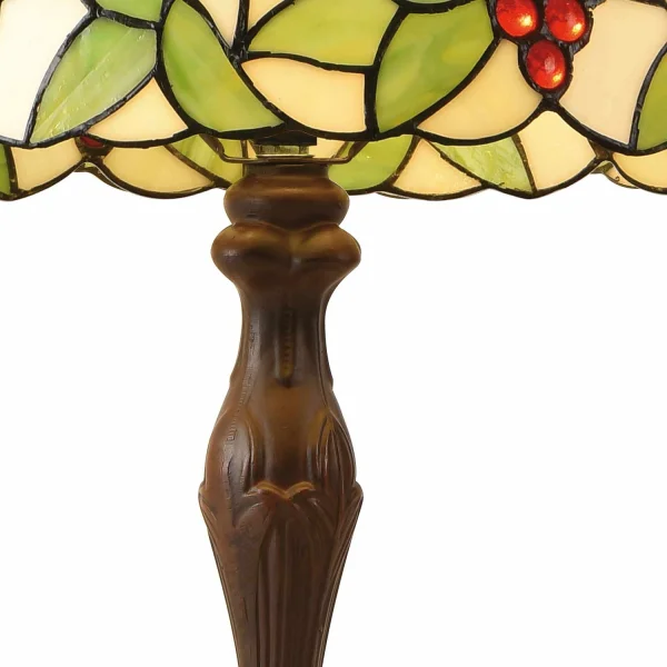 LÁMPARA DE MESA 2 LUCES 40 CM TIFFANY GRAPE