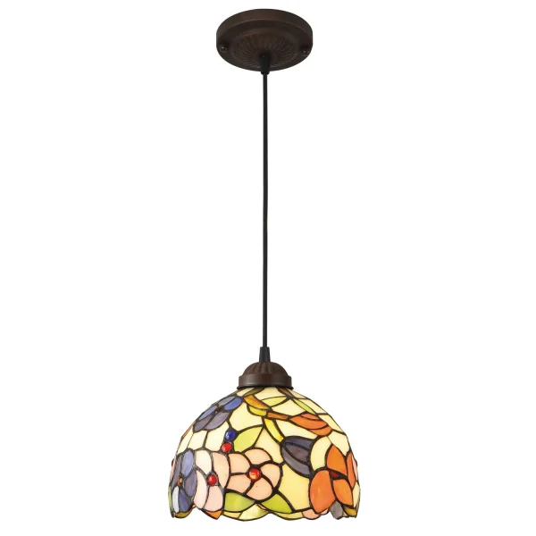 LÁMPARA DE TECHO 1 LUZ 20 CM TIFFANY FLOWERS
