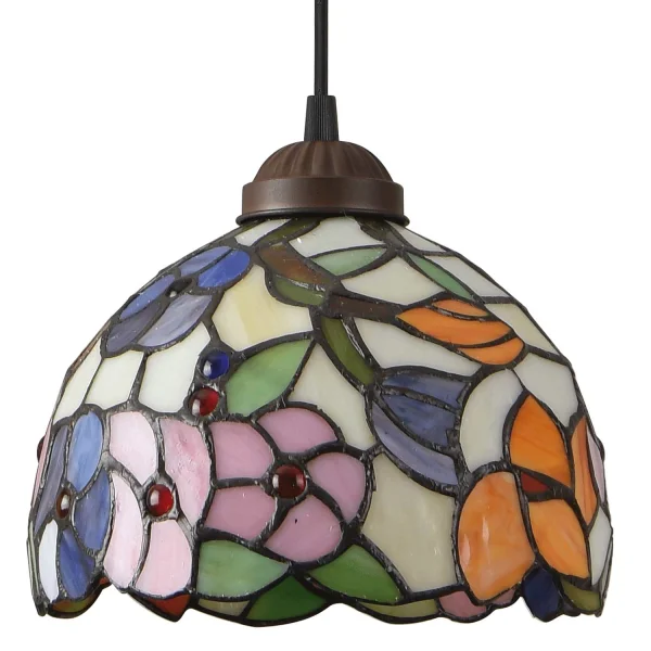 LÁMPARA DE TECHO 1 LUZ 20 CM TIFFANY FLOWERS