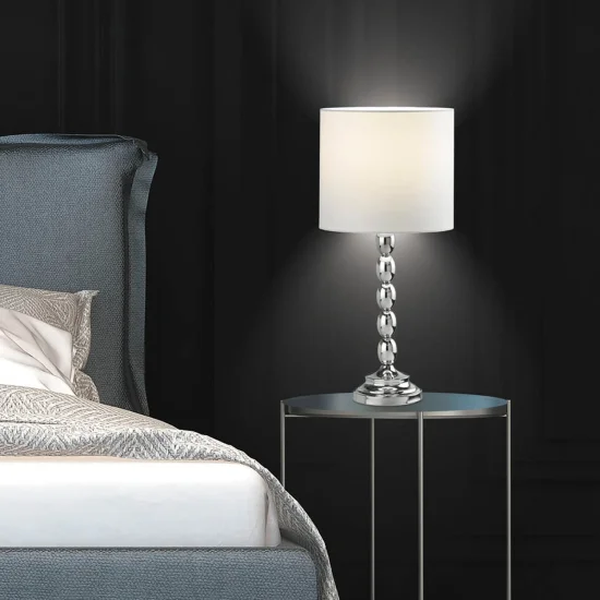 LÁMPARA DE MESA 1 LUZ CROMO ABBY