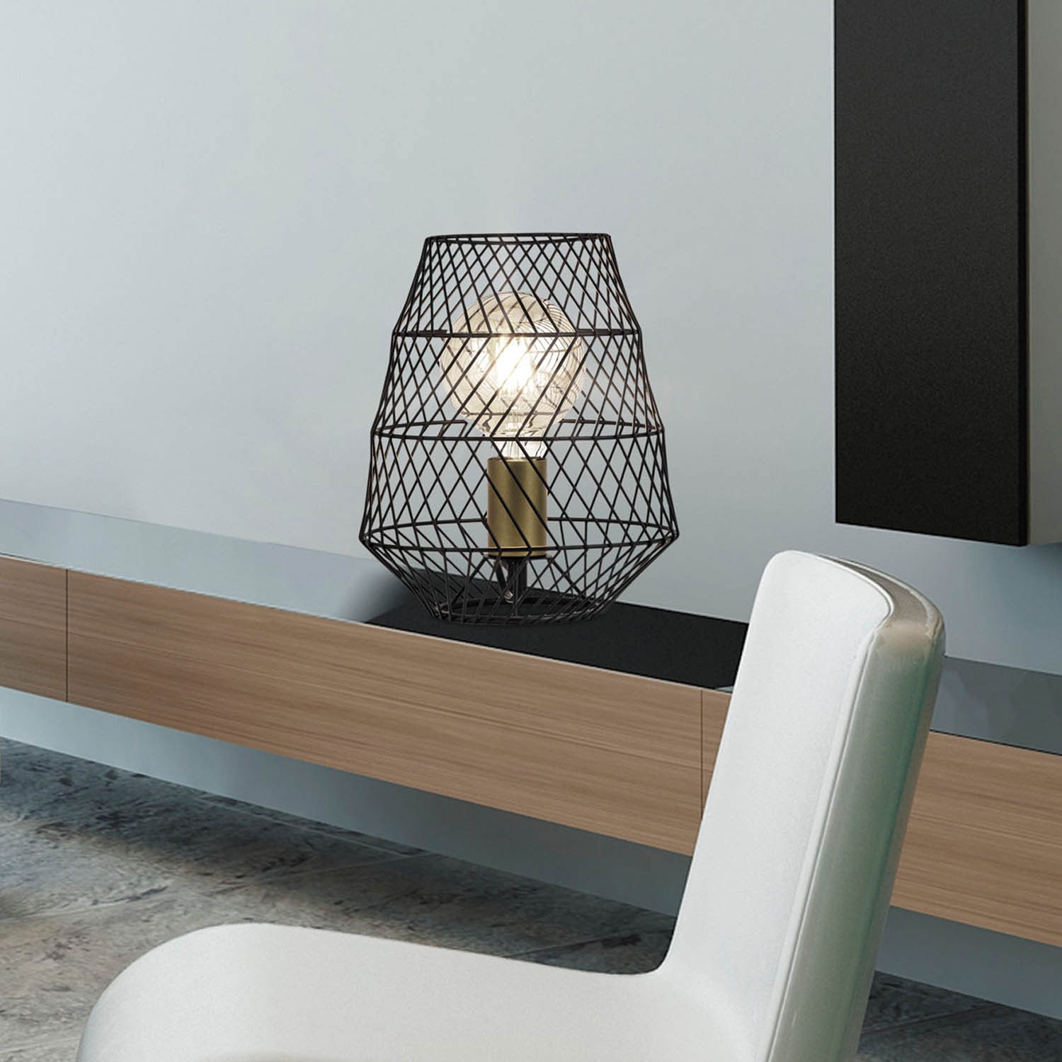 Lámpara Mesa Metal Negro E27 Santino | Lámparas e iluminación