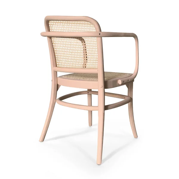 SILLA HANNAH CON REPOSABRAZOS MADERA DE OLMO ROSA