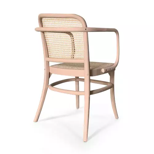 SILLA HANNAH CON REPOSABRAZOS MADERA DE OLMO ROSA